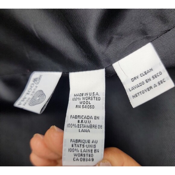 VTG Jones New York Blazer Size 10 Black 100% Worsted Wool Made In USA Classic - Picture 5 of 16